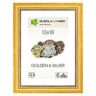 Bubola & Naibo Marco de madera Marisa (13 x 18 cm, Oro)