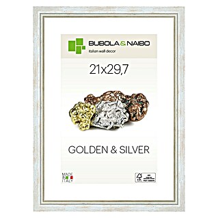 Bubola & Naibo Marco de madera Marisa (21 x 29,7 cm, Plateado)