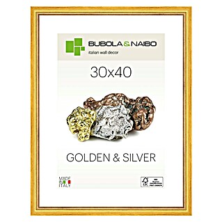 Bubola & Naibo Drveni okvir Marisa 6280 (30 x 40 cm, Zlatne boje)