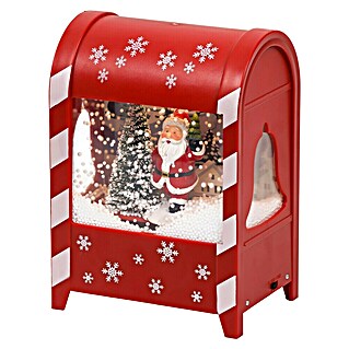 Figura LED navideña (9,5 x 13,5 x 19 cm, Rojo, Funciona con pilas, LED)