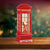 Figura LED navideña cabina Papa Noel (11 x 11 x 27 cm, Rojo, Funciona con pilas, LED) | BAUHAUS