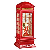 Figura LED navideña cabina Papa Noel (11 x 11 x 27 cm, Rojo, Funciona con pilas, LED) | BAUHAUS