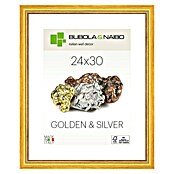 Bilderrahmen (Gold, 24 x 30 cm, Holz)