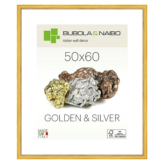 Marco de fotos (Dorado, 50 x 60 cm, Madera)