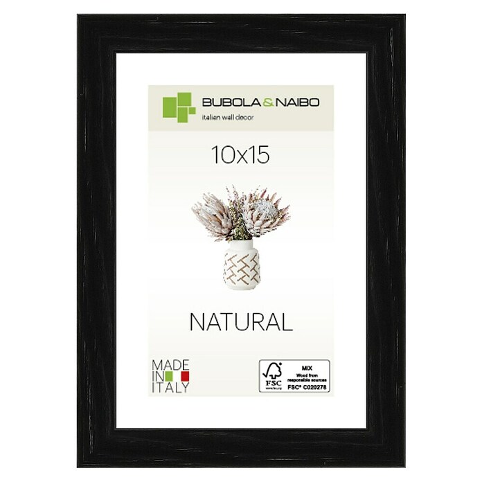 Bilderrahmen Tulipa (Schwarz, 10 x 15 cm, Holz)