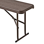 Banco de camping plegable Wood (L x An x Al: 180 x 28 x 43 cm, HDPE/Acero, Marrón) | BAUHAUS