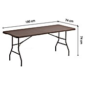 Mesa plegable Wood (L x An x Al: 180 x 75 x 74 cm, Marrón) | BAUHAUS