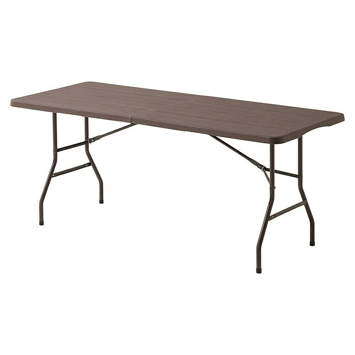 Mesa plegable Wood (L x An x Al: 180 x 75 x 74 cm, Marrón) | BAUHAUS