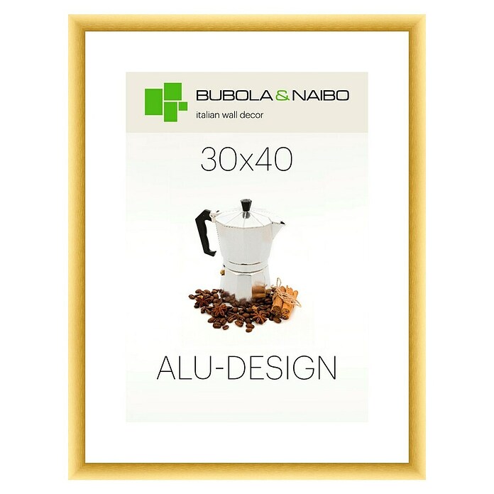 Bubola & Naibo Bilderrahmen (Gold, 30 x 40 cm, Aluminium)