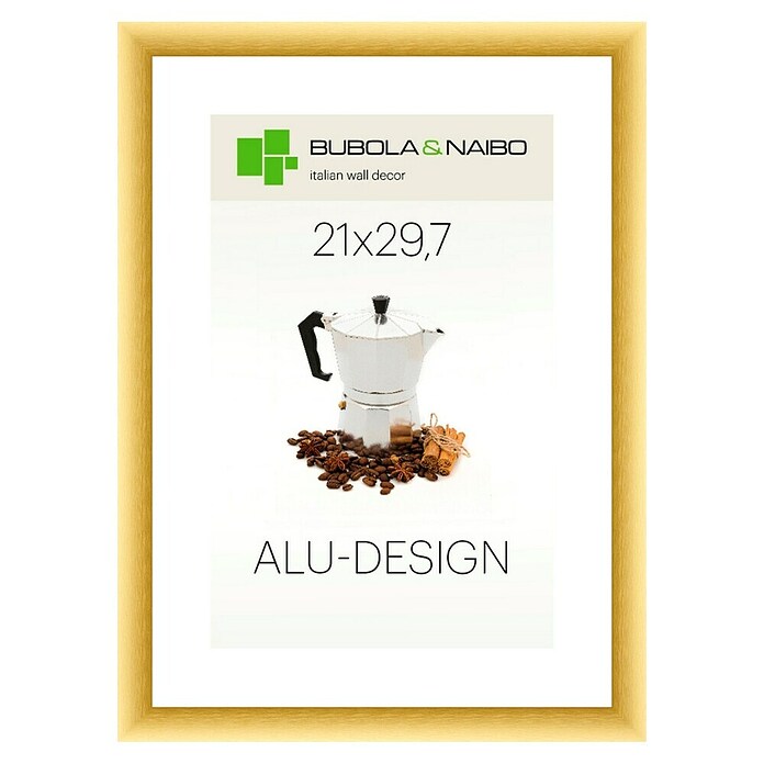 Bubola & Naibo Bilderrahmen (Gold, 21 x 29,7 cm / DIN A4, Aluminium)
