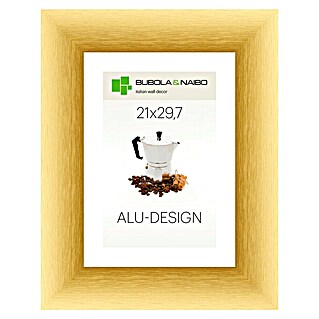 Bubola & Naibo Alurahmen Alu-Design II (Bildformat: DIN A4, Gold)