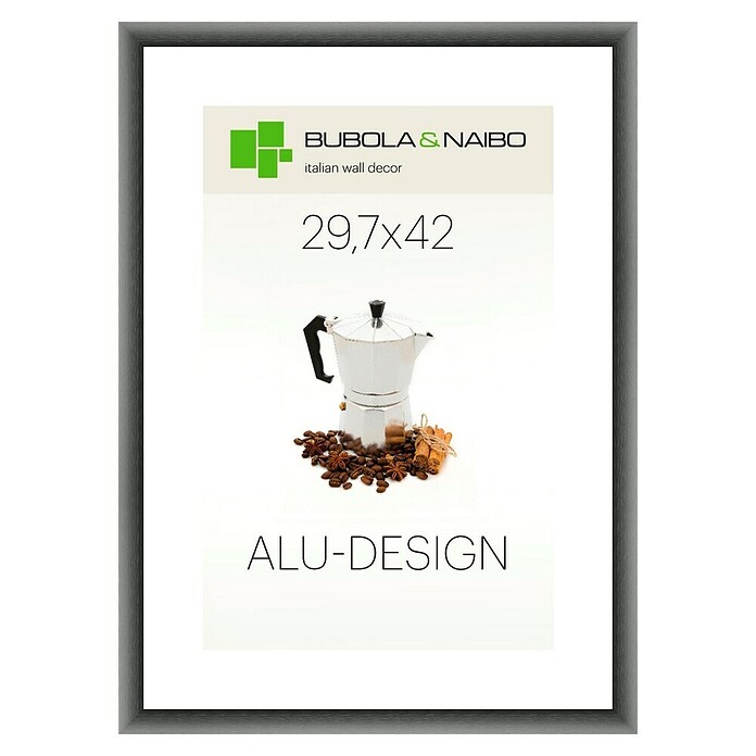Bubola & Naibo Bilderrahmen (Anthrazit, 29,7 x 42 cm / DIN A3, Aluminium)