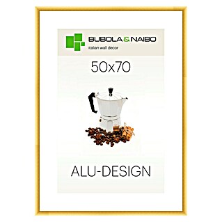 Bubola & Naibo Alurahmen Alu-Design I (Bildformat: 50 x 70 cm, Gold)
