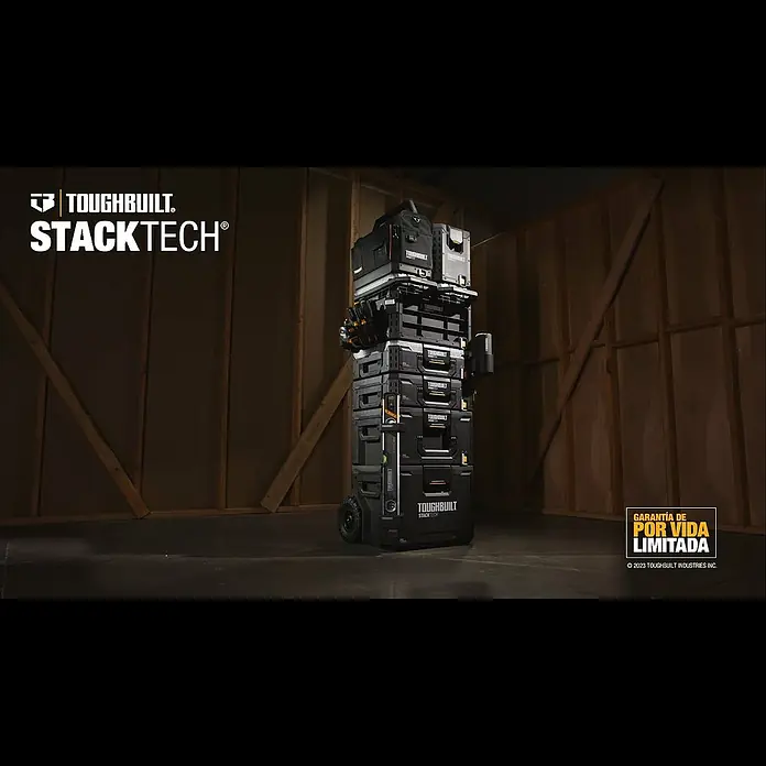 ToughBuilt StackTech Organizador de piezas pequeñas TB-B1-O-10C - L x An x Al: 9,4 x 26 x 4,7 cm, Plástico, Número de compartimentos: 12 ud. - StackTech