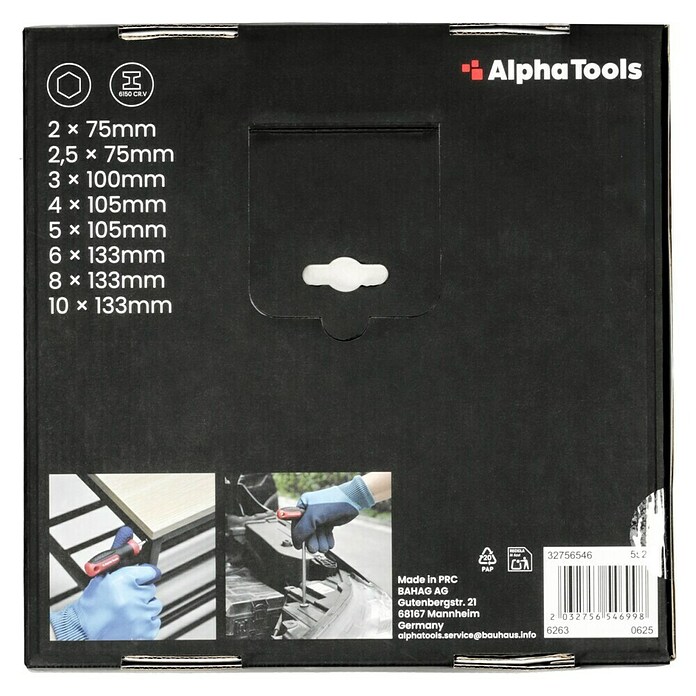 Alpha Tools Nabor ključev T-Griff  (8 -del.) | Imbus ključi | Nasadni in vijačni ključi | Ročna orodja | Orodja in stroji | Izdelki | BAUHAUS