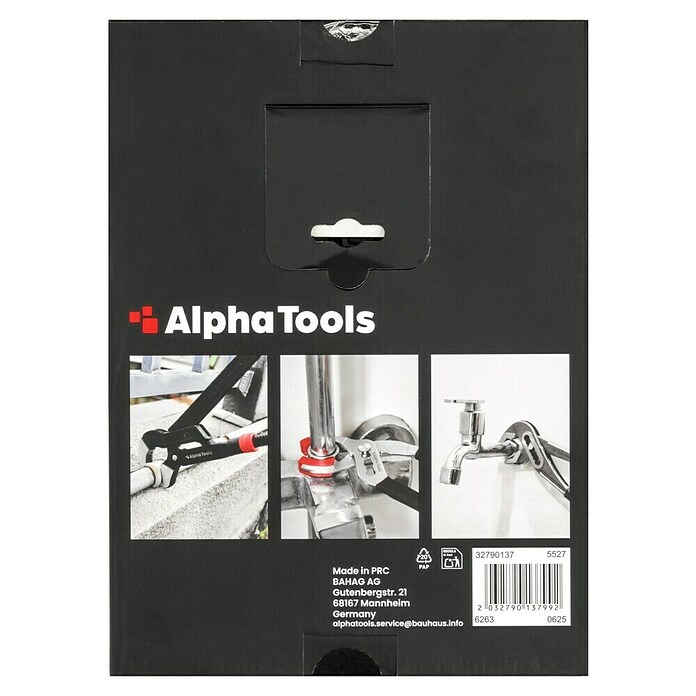 Alpha Tools Zangen-Set Sanitär (3 -tlg., 1 x Wasserpumpenzange, 1 x Verstellbare Armaturenzange, 1 x Rohrzange) | BAUHAUS