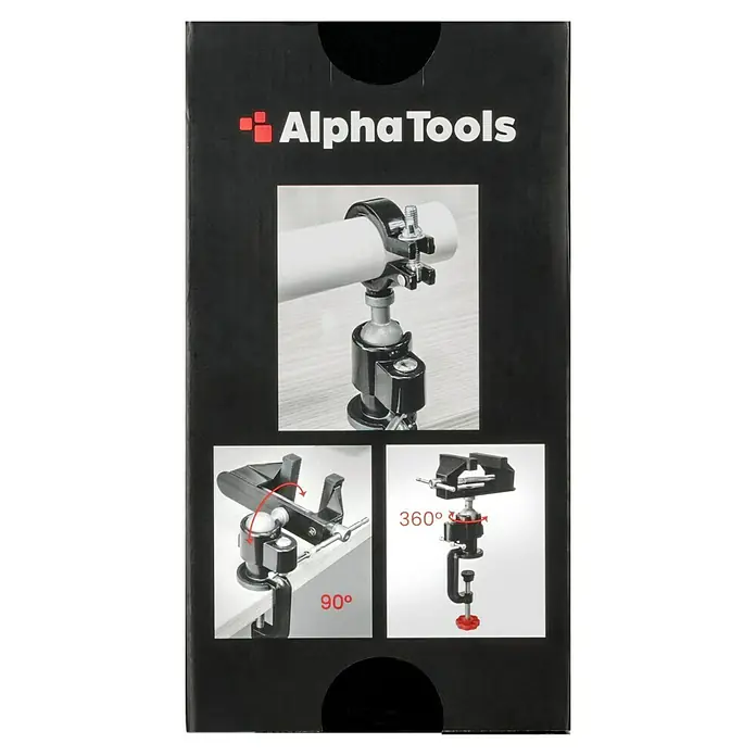 Alpha Tools Tisch-Schraubstock - 360 ° drehbar, Spannweite: 0 mm - 72 mm - Produktabbildung der Alpha Tools-Werkbank mit einer 360°-Drehung für vielseitige Projekte und einfache Anpassungen.