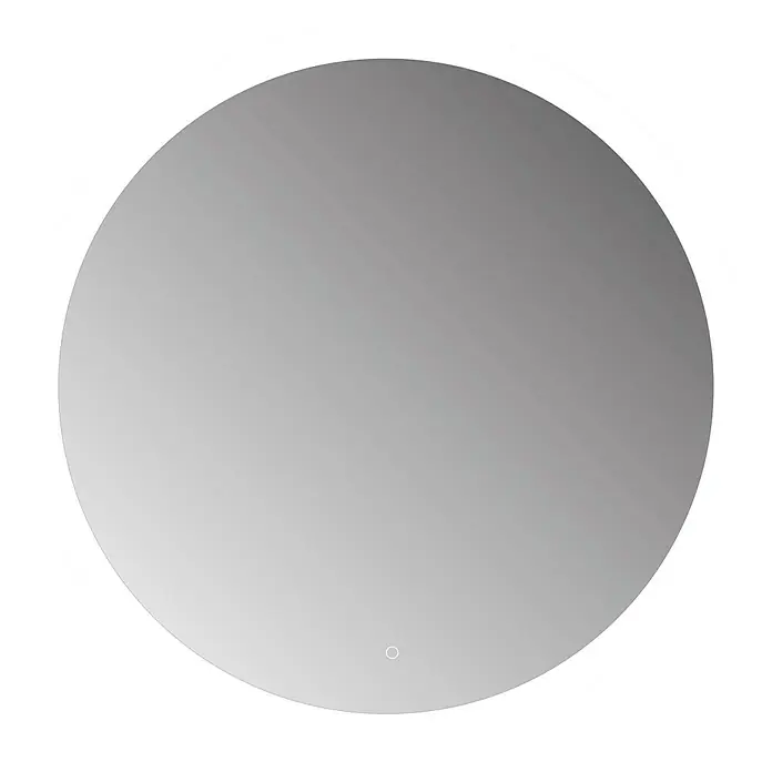 Lichtspiegel Lumix - 80 x 80 cm, Durchmesser: 80 cm, Silber, Sensor - Moderner runder Spiegel mit integrierter Beleuchtung, ideal für Badezimmer oder Ankleideraum. Das stilvolle Design sorgt für ein angenehmes Ambiente.