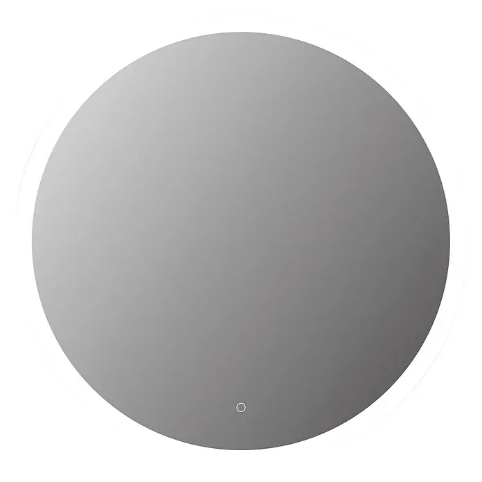 Lichtspiegel Lumix - 100 x 100 cm, Durchmesser: 100 cm, Silber, Sensor - Runder, beleuchteter Spiegel mit einem minimalistischen Design, ideal für moderne Badezimmer. Er sorgt für gleichmäßiges Licht.