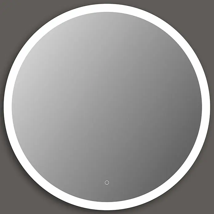 Lichtspiegel Lumix - 100 x 100 cm, Durchmesser: 100 cm, Silber, Sensor - Beleuchteter runder Spiegel mit minimalistischem Design, ideal für moderne Badezimmer. Perfekte Lichtakzente.