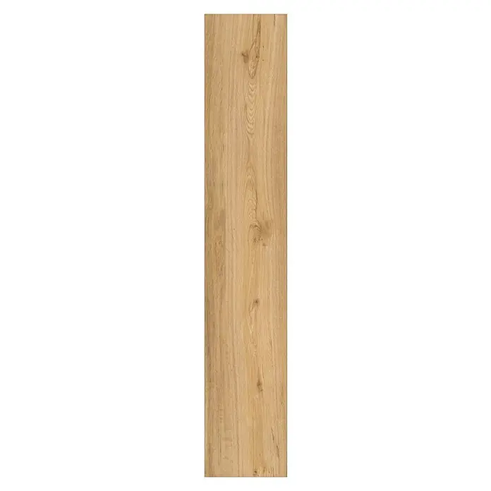 Parador Vinylboden Classic 2030 - Eiche natur Gebürstete Struktur, Landhausdiele, 1.207 x 216 x 9,6 mm - Detailaufnahme einer einzelnen Bodenfliese in Holzoptik mit natürlichen Maserungen und warmen Farbtönen für ein gemütliches Ambiente.