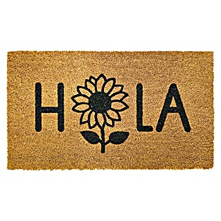 Felpudo de coco Hola Girasol (Marrón, 70 x 40 cm)