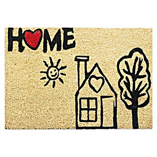 Felpudo de coco Home Paisaje (Beige, 60 x 40 cm)