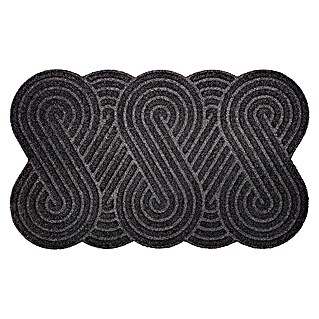 Felpudo antideslizante Endless (Negro, 75 x 45 cm)