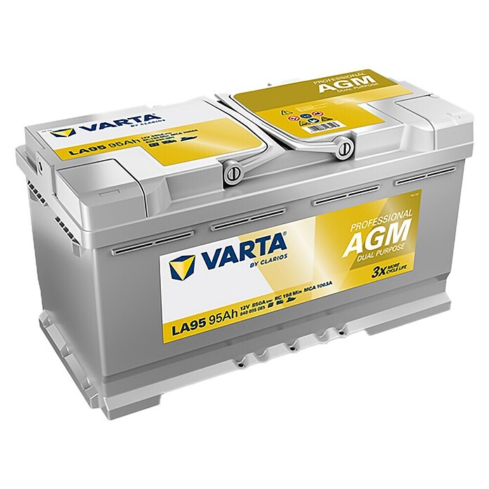 Varta Bootsbatterie Professional AGM LA95 (Kapazität: 95 Ah, 12 V) | BAUHAUS