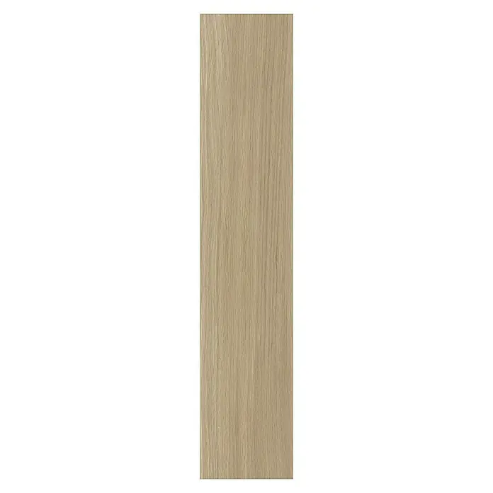 Parador Vinylboden Trendtime 3 - Eiche Oxford geschliffen, Fischgrät, 730 x 146 x 5 mm - Ein hochauflösendes Bild einer Holzdiele mit feiner Maserung und einer hellen, natürlichen Farbe. Das Holz weist eine glatte Textur auf.