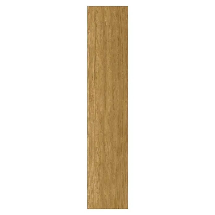 Parador Vinylboden Trendtime 3 - Eiche Oxford karamellbraun, Fischgrät, 730 x 146 x 5 mm - Nahaufnahme eines Holzpaneels mit Maserung. Perfekt für Hintergrund oder Textur, zeigt die natürliche Schönheit von Holz.