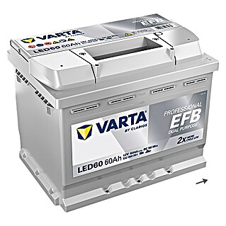 Varta Bootsbatterie Professional EFB LED60 (Kapazität: 60 Ah, 12 V)