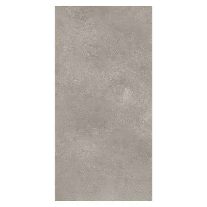 Parador Vinylboden Basic 5.3 - Stein Trafalgar hellgrau, Fliese, 914 x 457 x 5,3 mm - Nahaufnahme einer hellgrauen Keramikfliese mit leichter Textur, ideal für moderne Innenräume.