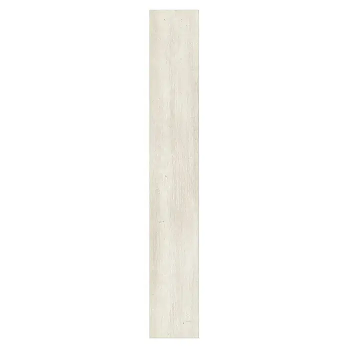Parador Designbodenmuster Modular ONE Eiche Nordic Weiß - 200 x 194 x 8 mm, Landhausdiele, Eiche Nordic Weiß - Ein helles, längliches Paneel mit einer sanften Holzstruktur und subtilen Maserungen. Es strahlt eine natürliche Eleganz aus.
