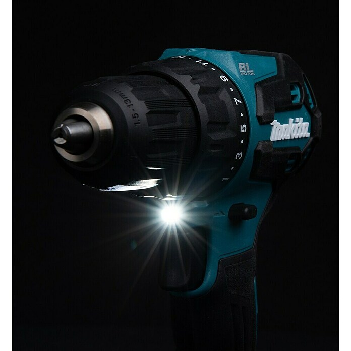 Makita Taladro atornillador percutor de batería DHP490 (18 V, 2 baterías, 3 Ah, 65 Nm) | BAUHAUS