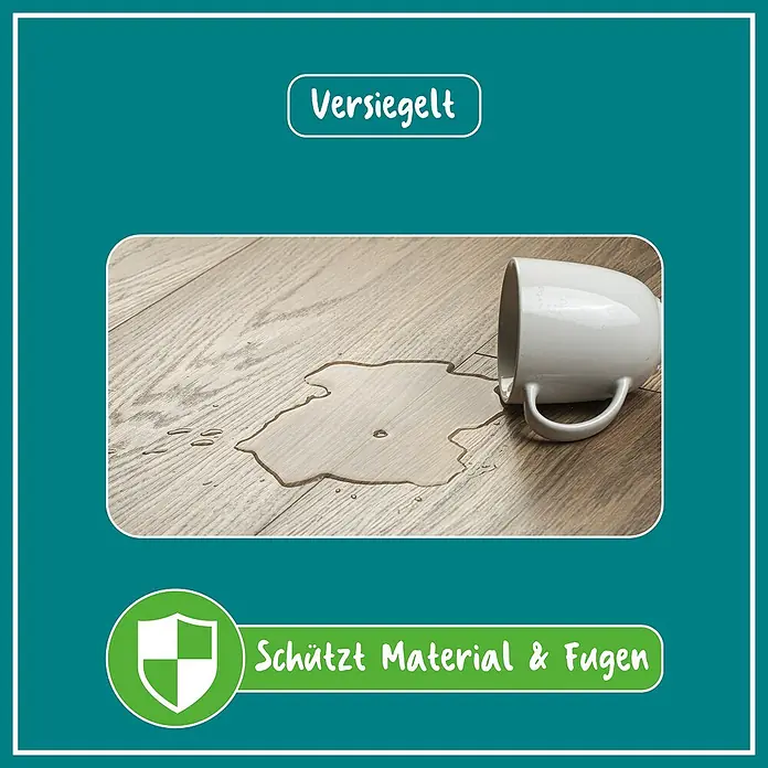 Poliboy Bodenpflege Vinyl Renovierer - 500 ml - Das versiegelte Produkt schützt das Material und die Fugen vor Flüssigkeiten und Beschädigungen. Ideal für den täglichen Gebrauch.