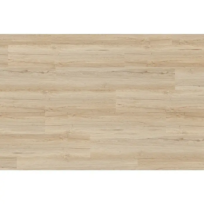 Vinylboden SPC Silent - Wildwood Eiche, Landhausdiele, 1.220 x 229 x 5,3 mm - Helles Laminat mit Holzmaserung. Das Dekor sorgt für eine natürliche und gemütliche Atmosphäre in jedem Raum. Eine tolle Bodenoption.