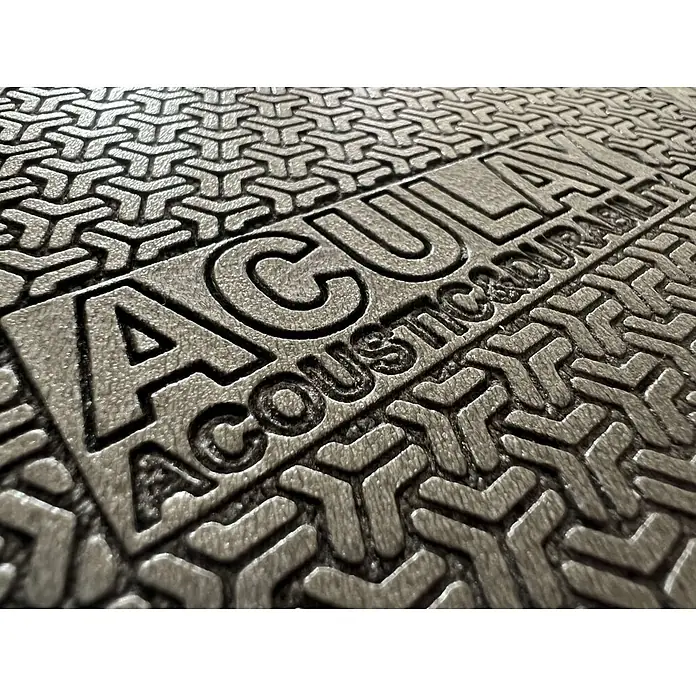 Vinylboden SPC Silent - Takeda Eiche, Landhausdiele, 1.220 x 229 x 5,3 mm - Nahaufnahme eines ACULAY Akustikprodukts, das für seine Akustik und Haltbarkeit bekannt ist, mit detailliertem Muster.