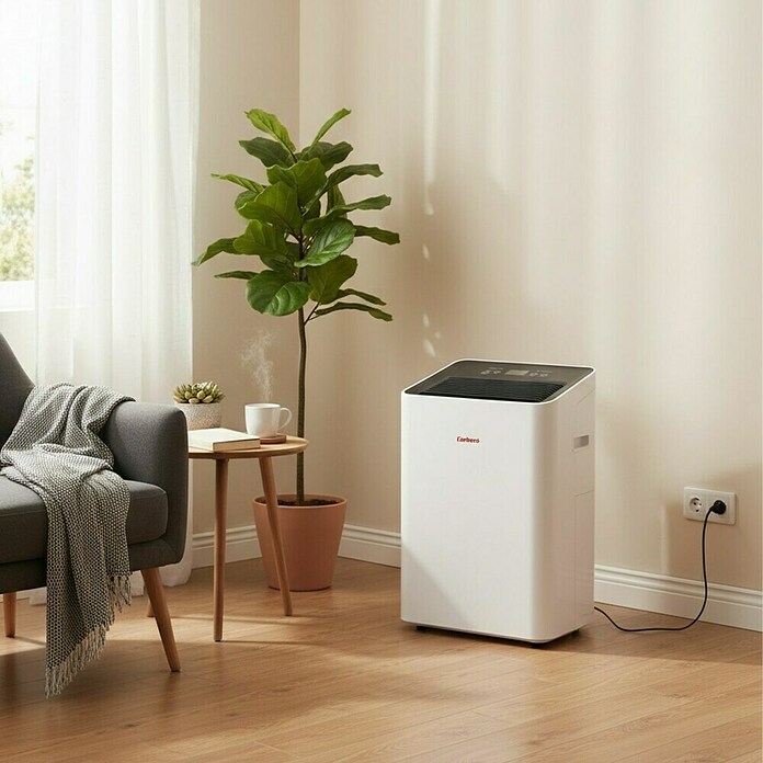 Corberó Deshumidificador CDG10 (170 W, Potencia de deshumidificación: 10 l/día, Blanco) | BAUHAUS