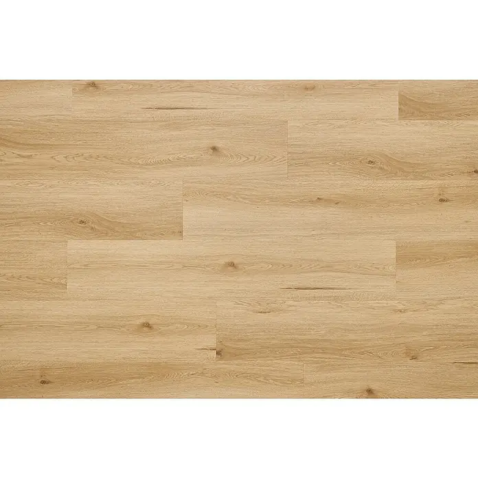 Vinylbodenmuster SPC Silent - Arvada Eiche, 297 x 229 x 5,3 mm, Landhausdiele - Helle Holzoptik Vinylbodenbeläge mit Maserung und Astlöchern, ideal für moderne Wohnräume. Strapazierfähig, pflegeleicht und warm.