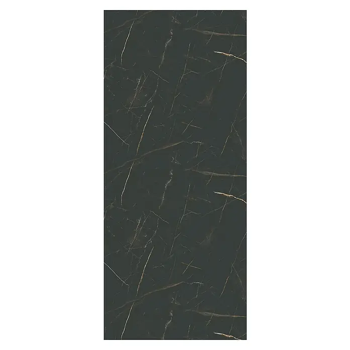 Wetwall Wandpaneel Elite - 16 x 242 cm, Marbre Celeste, Abgerundete Kante - Elegante schwarze Marmorfliese mit goldenen Akzenten. Perfekt für stilvolle Wand- und Bodengestaltung. Hochwertige Optik für jeden Raum.