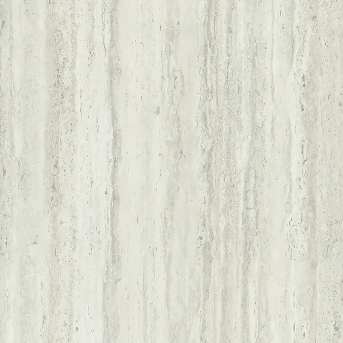 Wetwall Wandpaneel Elite - 16 x 242 cm, Natural Travertine, Abgerundete Kante - Detailaufnahme einer hellen Travertin-Fliese mit natürlichen Maserungen und einer sanften Farbpalette für moderne Innenräume.