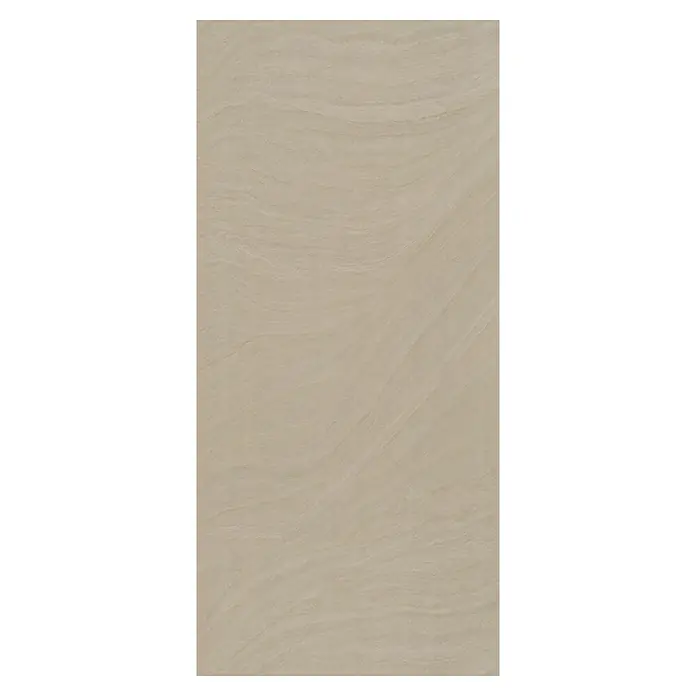 Wetwall Wandpaneel Elite - 16 x 242 cm, Sandstone, Abgerundete Kante - Elegante, beigefarbene Keramikfliese mit subtilen Marmorierungen für ein modernes Raumdesign, ideal für Boden- und Wandgestaltung.