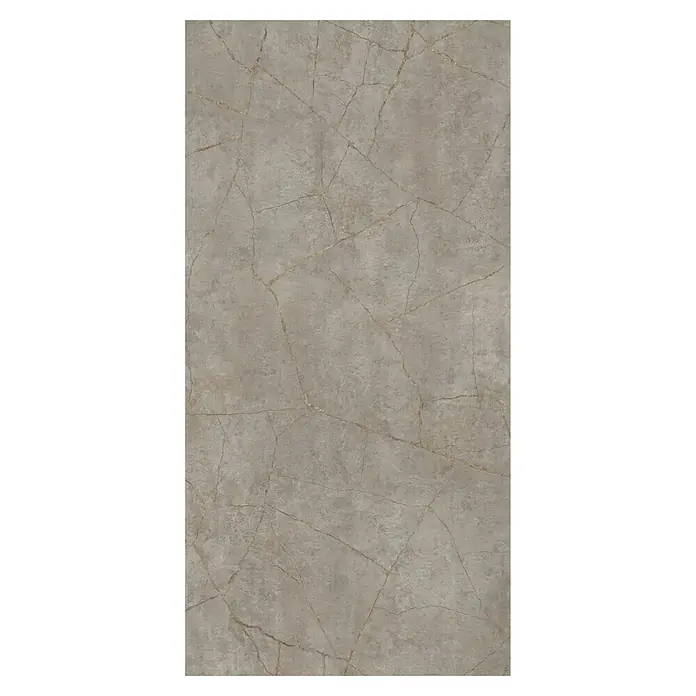 Wetwall Wandpaneel Elite - 16 x 242 cm, Gold Stone, Abgerundete Kante - Graue Feinsteinzeugfliese mit subtilen goldenen Rissen für einen edlen und modernen Look. Ideal für stilvolle Innenräume.