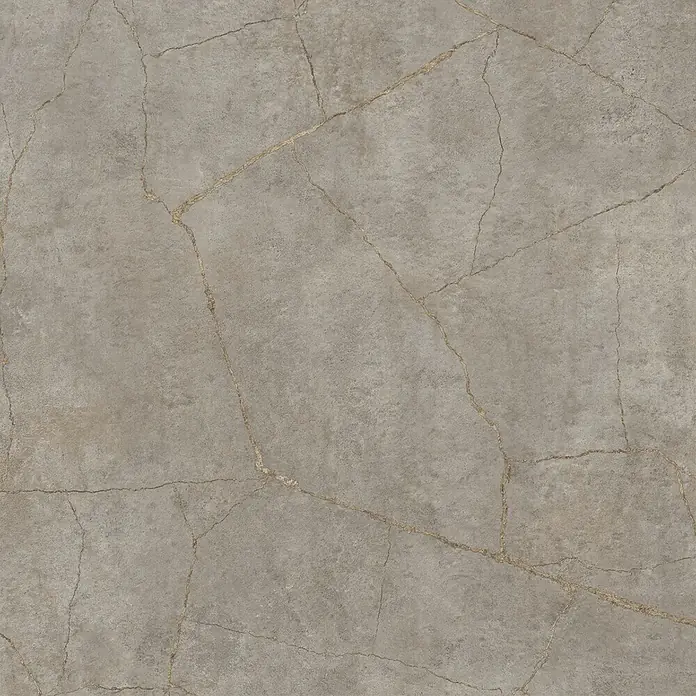 Wetwall Wandpaneel Elite - 16 x 242 cm, Gold Stone, Abgerundete Kante - Graue Keramikfliese mit goldenen Rissen für ein edles und stilvolles Bodendesign.\n