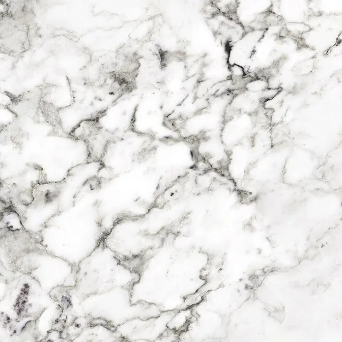 Wetwall Wandpaneel Elite - 120 x 242 cm, Romana Marble, Abgerundete Kante - Eleganter Marmor-Hintergrund mit zarten grauen Adern. Ideal für stilvolle Designs und hochwertige Präsentationen.