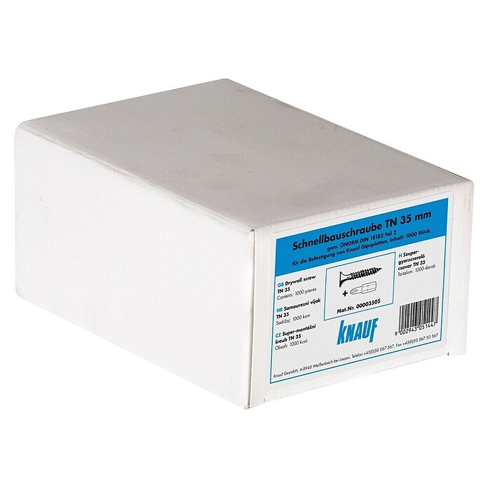 Knauf Schnellbauschraube TB (Durchmesser: 3,5 mm, Länge: 35 mm, 1.000 Stk.)