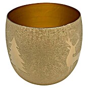 Windlicht Hirsch (Ø x H: 9 x 9 cm, Gold) | BAUHAUS