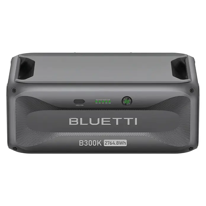 Bluetti Batteriespeicher B300K - Akkuleistung: 3.072 Wh - Ansicht der Bluetti B300K-Batterie mit einer Kapazität von 2764,8Wh, ideal für eine zuverlässige, tragbare Stromversorgung.