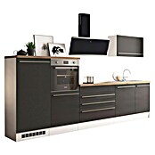 Respekta Küchenzeile Gabriel (Breite: 320 cm, Grau-Hochglanz, Mit Elektrogeräten) | BAUHAUS